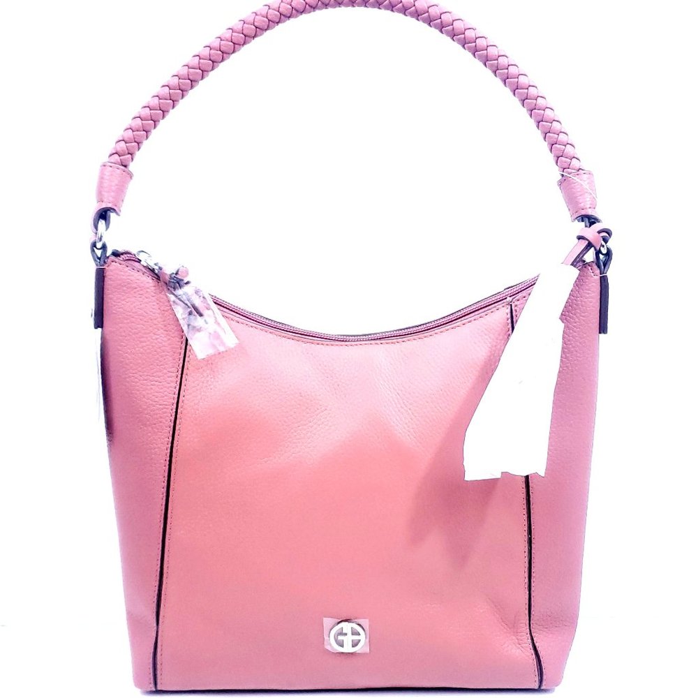 Giani Bernini Braid Handle Pebble Leather Hobo